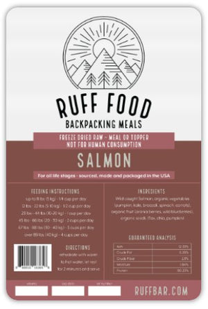 Salmon no preservative organic freeze dried ruff food for raw fed healthy dogs
